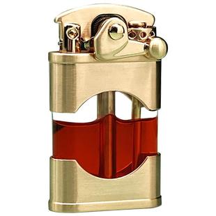 佐罗摇臂煤油打火机透明可视油仓防风创意个性耐用砂轮zorro复古