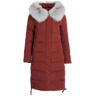 乔万尼商场冬季新款羽绒服中长款气质保暖大毛领外套显瘦女装时尚