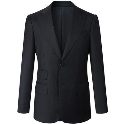 意大利进口男士羊毛黑色商务西服