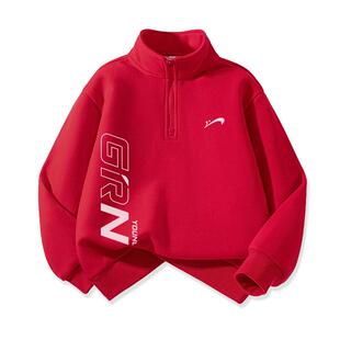 贵人童装儿童红色卫衣2026新款男童本命年薄款衣服女童春秋款上衣