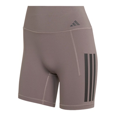 Adidas/阿迪达斯正品Optime新款女灰紫色经典健身紧身短裤JZ1099