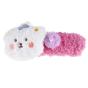 刘海碎发神器可爱毛绒小熊发夹女侧边夹子头饰一字夹前额碎发发卡