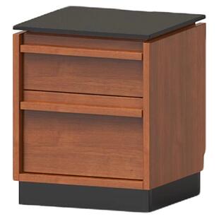 出乎生活骨骼线床头柜复古抽屉储物家用简约卧室收纳中古风小柜子