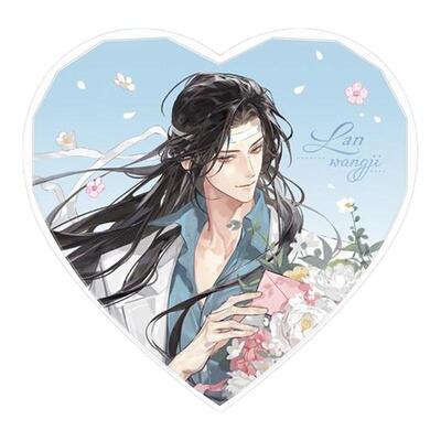 觅星社魔道祖师正版周边与花约系列蓝忘机魏无羡徽章明信片挂件
