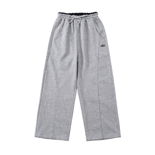 女童运动裤冬装大童阔腿裤加绒加厚一体绒秋冬季女孩初中生棉裤子