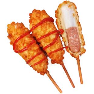 【免油炸】土豆拉丝芝士热狗棒速食奶酪拉丝网红韩式拉丝热狗棒