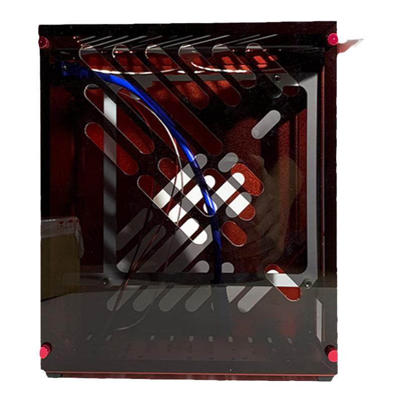 速迫M34迷你便携全铝侧透A4ITX机箱1U电源独显HTPC台式机K39 M24