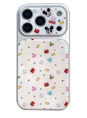kaia 可爱卡通米奇彩色五角星鞋子适用苹果17promax手机壳iphone16pro新款17女14pro创意15pro全包防摔手机套