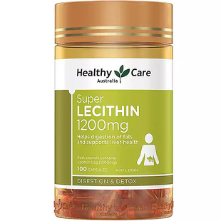 澳洲Healthy Care大豆卵磷脂胶囊100粒hc鱼油搭档成人中老年健康