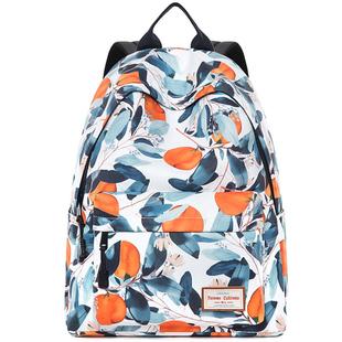 Forever cultivate初中女生书包韩版校园大容量印花旅行双肩背包