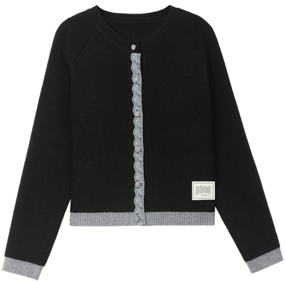 羊绒针织衫开衫女短款毛衣小外套