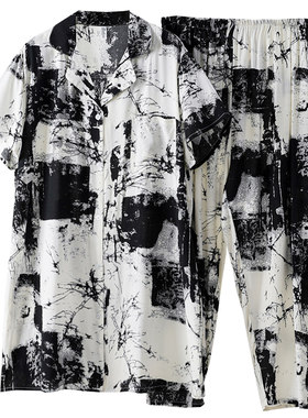 女绵绸卡通家居服睡衣
