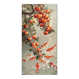 新中式钻石画多子多福石榴满钻2026新款客厅钻石绣十字绣玄关风景