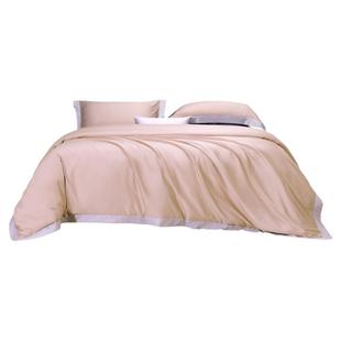 富安娜家纺100支长绒棉贡缎床上四件套纯棉全棉床单被套轻奢床品