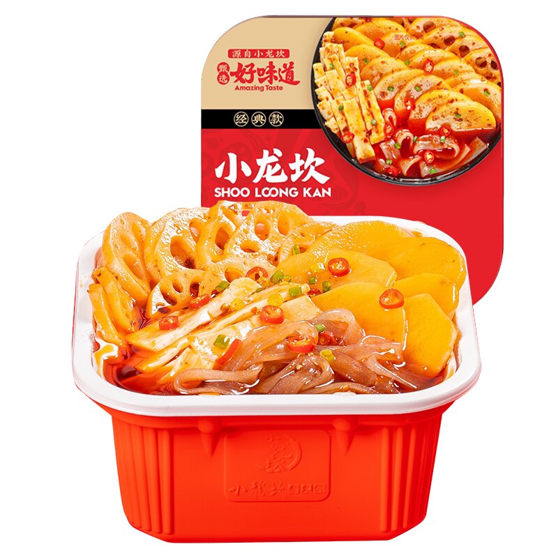小龙坎牛油麻辣素菜自热小火锅