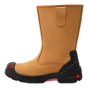 高端疯马皮油田劳保靴鞋男防砸防刺防烫工作靴电焊工防护靴安全鞋