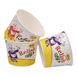 加厚一次性纸碗整箱圆形商用酸辣粉碗打包无盖大号不带盖