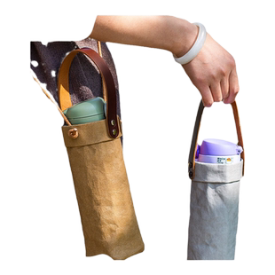 日式手提杯子套500ml350ml保温杯套可斜挎背带水壶袋子