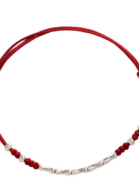 杭州灵隐官方上岸竹节红绳手链