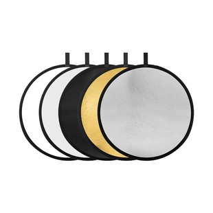 反光板摄影45cm/60cm/80cm二合一打光板圆形折叠便携小型柔光板拍照直播拍摄人像迷你补光板挡光遮光板