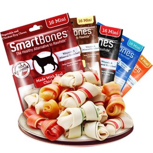 SmartBones狗狗磨牙棒狗咬胶零食幼犬训练奖励耐咬骨头小型犬泰迪
