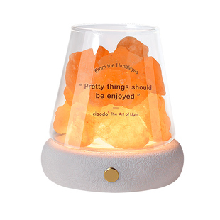 盐灯喜马拉雅天然水晶矿石卧室助眠卫生间充电香薰灯摆件小夜灯