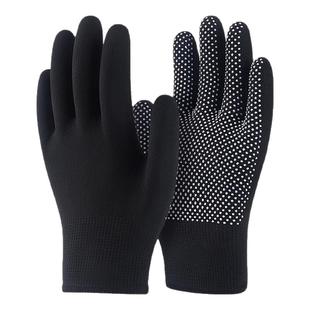 劳保尼龙手套点珠防滑耐磨高弹透气搬运车间干活专用厂家直销批发