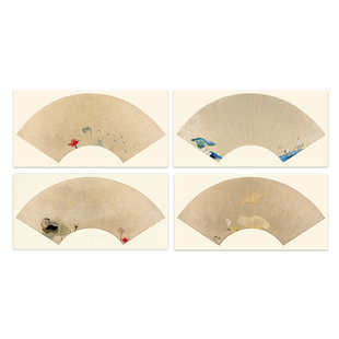 微喷宣纸扇面国画创作新品书法专用半生熟空白软笔毛笔蜡染艺术仿古创作艺术练习纸参赛专用作品纸手札小楷纸