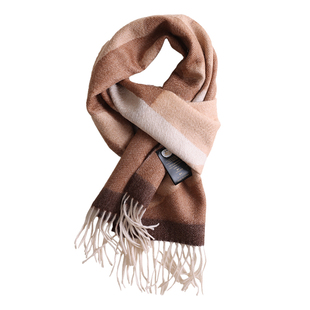 复古之旅~【中世纪L*P】纯山羊绒围巾提花女冬季新款围脖披肩两用