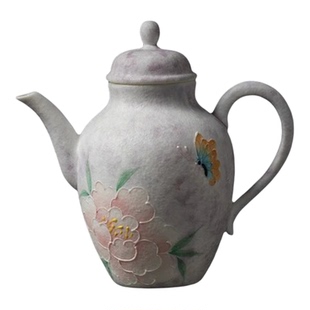 洛阳花手绘牡丹釉下彩茶壶盖碗主人杯 国风Chinese Peony Tea Set