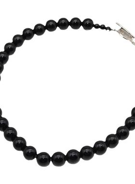 新款黑色珍珠个性冷淡锁骨链