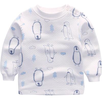 加厚夹棉保暖单件男童内穿打底衫