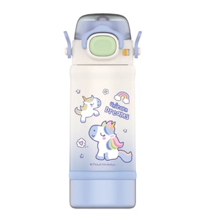 小比咔儿童保温杯一杯三用学生上学专用外出高颜值便捷吸管水杯壶