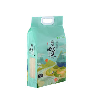 大米包装袋米砖袋真空外袋5kg10斤自封手提五常稻花香米袋子定制