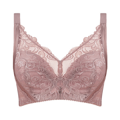 曼诗婷大胸显小软钢圈文胸