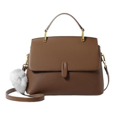 小众轻奢复古手提小方包送毛球