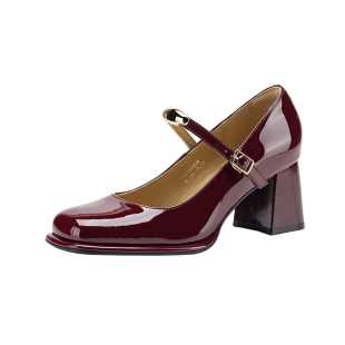 星期六红色增高跟女鞋子2026新款女款早春季漂亮法式玛丽珍小单鞋