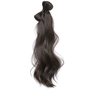 假发辫子女侧马尾新中式蝴蝶结抓夹古风旗袍增发辫自然蓬松卷马尾