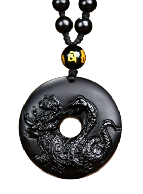 【已祝福】遇见普陀黑曜石钥匙扣