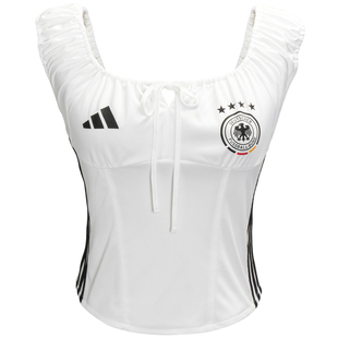 Adidas Remake Jerseyfit 德国一字肩吊带背心 白色 女 ENCOMPASS