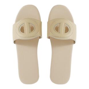 高端真皮拖鞋女士夏季家居室内防滑厚底夏天时尚家用红色居家平底