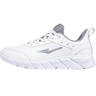 鸿星尔克女鞋皮面防水运动鞋2026新款软底妈妈休闲鞋轻便跑步鞋女