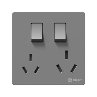 86型二开6六孔插座暗装双三三孔家用空调16a带开关分别控制面板