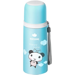 富光儿童保温杯304不锈钢男小学生350ml女可爱上学专用便携水杯子