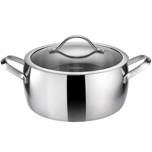 戴德Well玺宴双耳汤锅不锈钢家用加厚炖锅煮粥泡面锅20cm设乡味