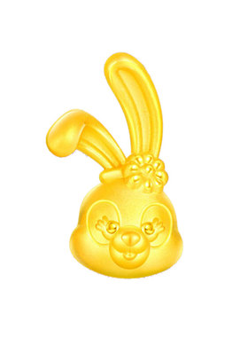 可爱足金转运珠李福记手链男女