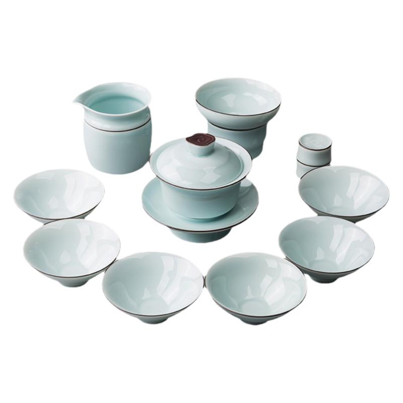 陶瓷茶具套装家用功夫盖碗简约