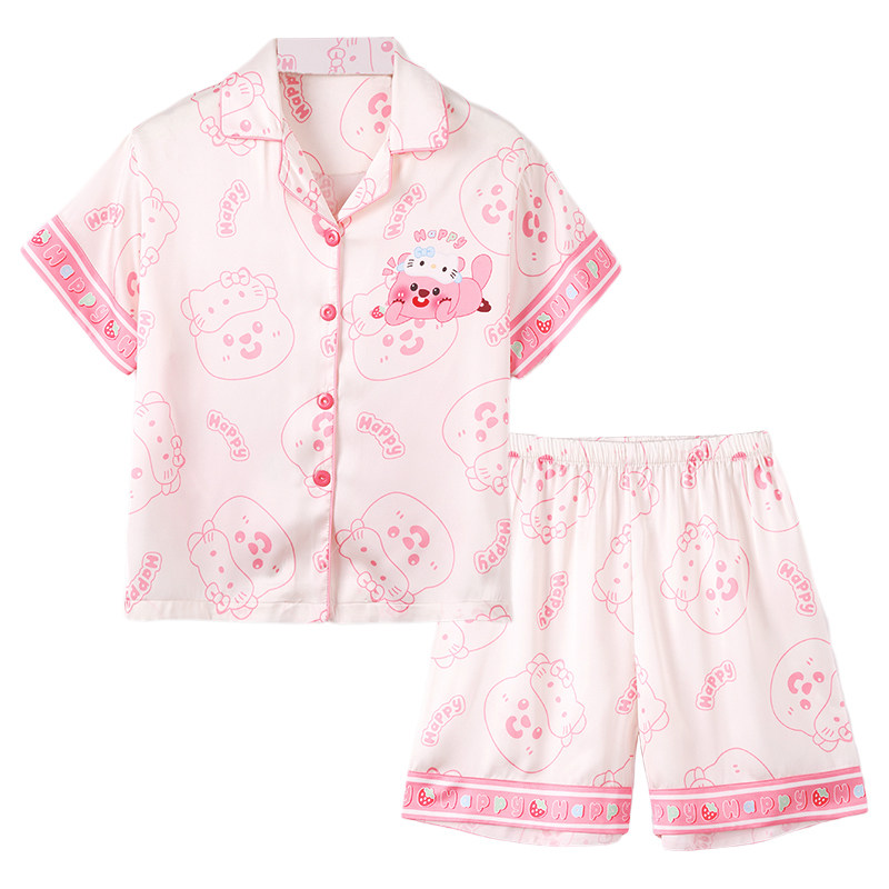 2026新款女童夏季冰丝短袖家居服
