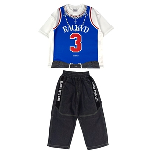 迪克家hiphop街舞服装男童炸街女孩套装嘻哈童装潮牌街舞儿童潮服