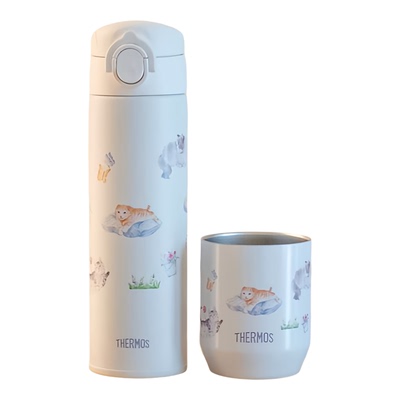 日本正品直邮膳魔师保温杯新品动物限定版猫鸟动物园海洋生物
